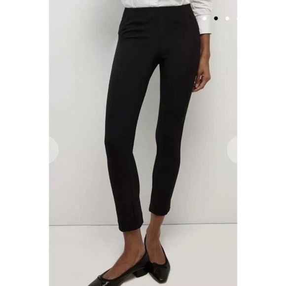 Veronica Beard crop crepe skinny pants black size 0 - Picture 3 of 12
